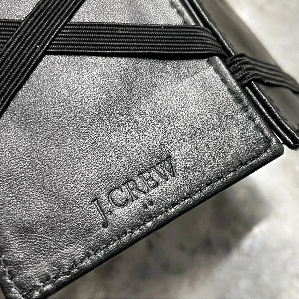 J.Crew Black Men's Pebbled Leather Magic Wallet